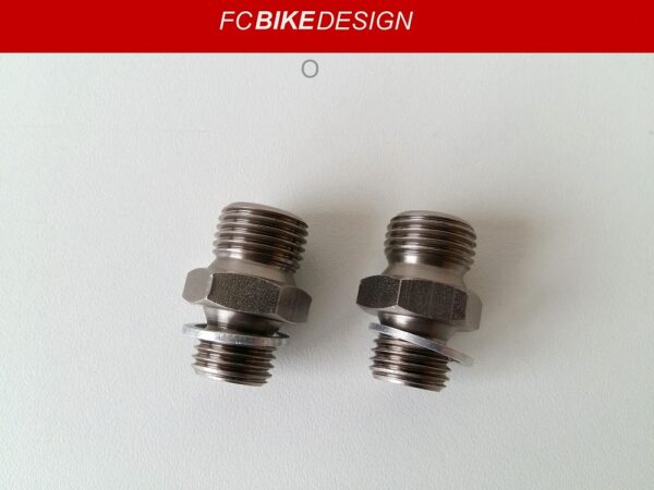 (O) 2x Nippel leiding oliekoeler M14x1.5 Ducati diverse modellen 81510221A - Image 2