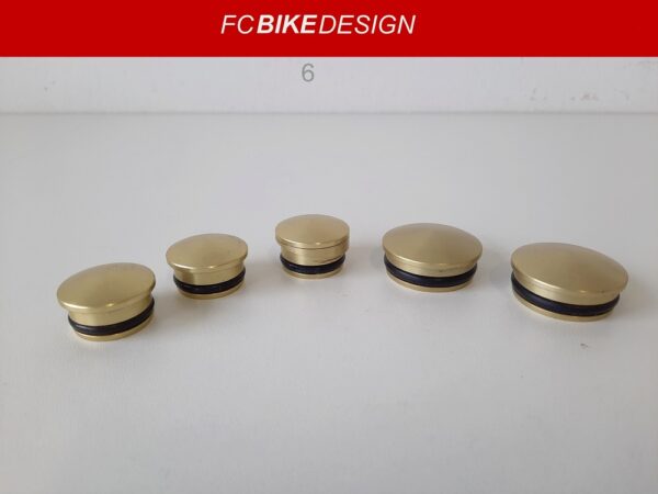 (6) Framedoppen goud set van 5 stuks Ducati 748 916 996 998