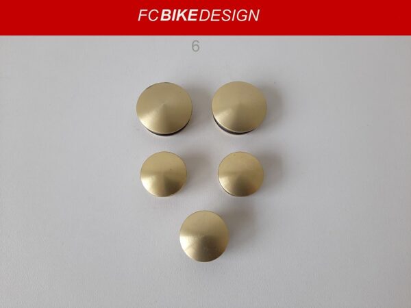 (6) Framedoppen goud set van 5 stuks Ducati 748 916 996 998 - Image 2