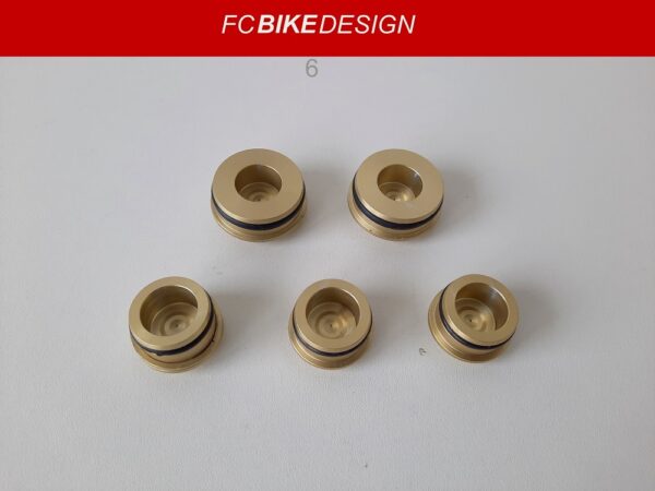 (6) Framedoppen goud set van 5 stuks Ducati 748 916 996 998 - Image 3